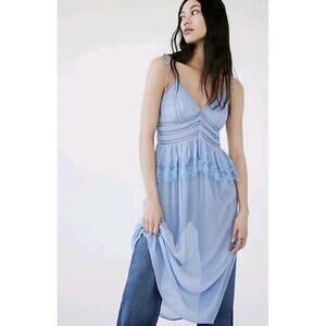 Kiki Slip by Intimately at Free People in Chambray, Size: Medium NWT $98